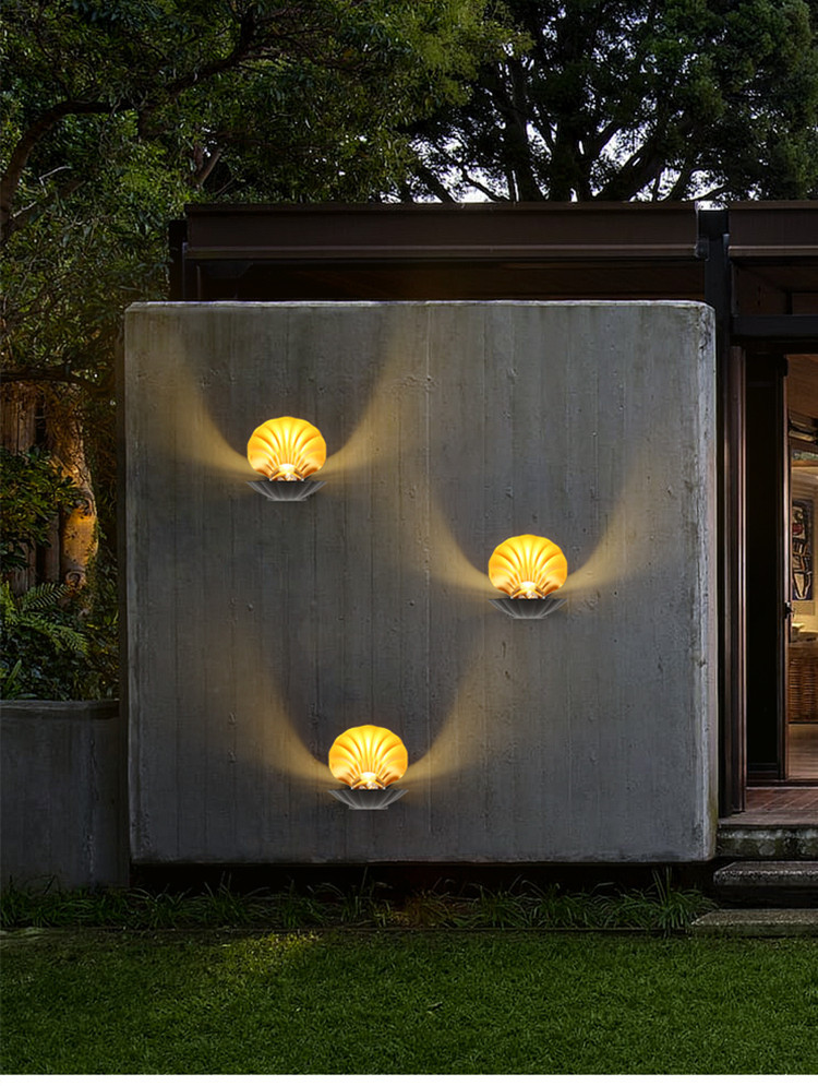 Shell wall lamps, outdoor waterproof, hotel, homestay, villa, courtyard, corridor, aisle, balcony, bedside, bedroom decorative lights pic 7