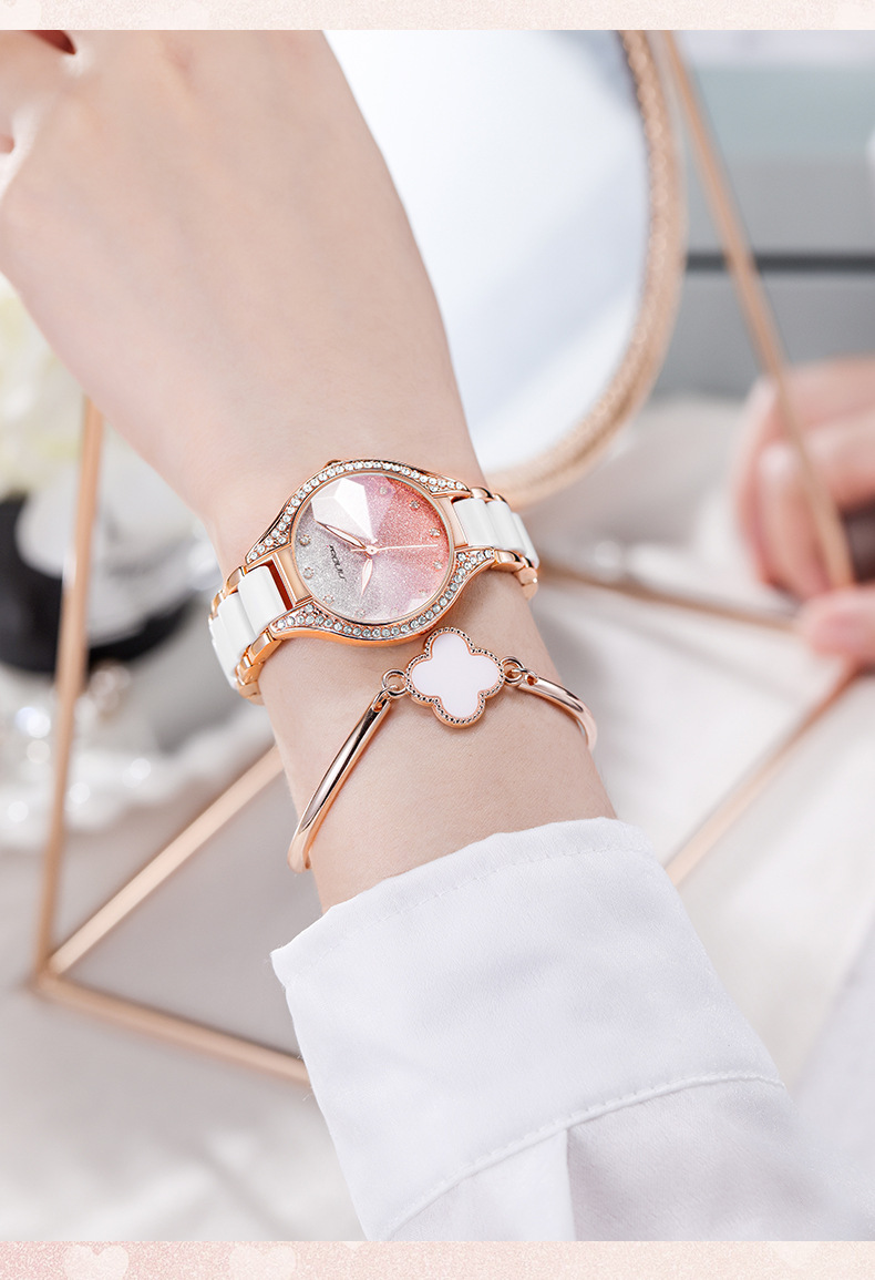 女士手表批发满天星手表女士防水石英手表陶瓷带跨境外贸手表女表详情6