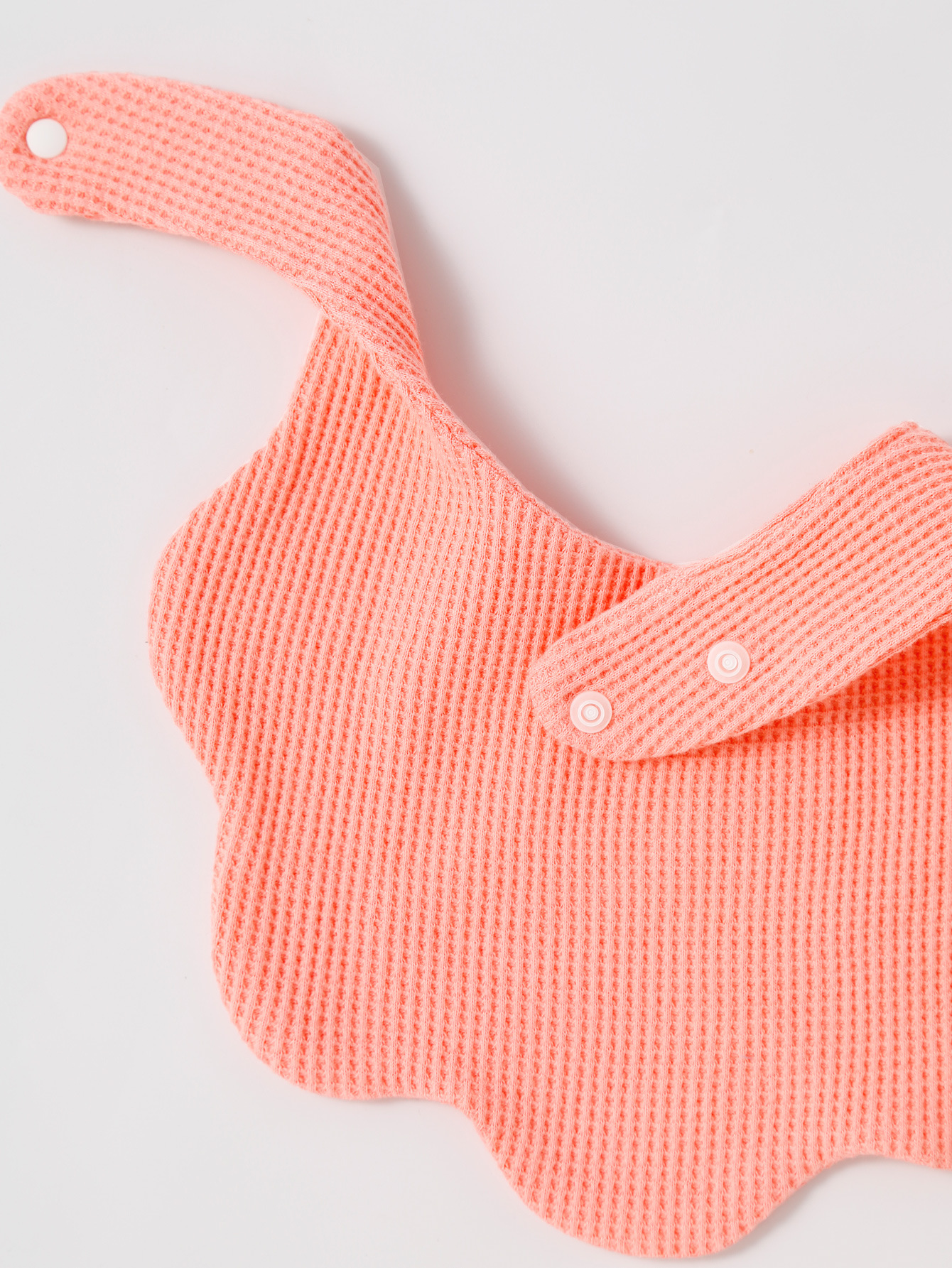 Pure cotton Waffle saliva wipes, baby petal bibs, summer 360-degree rotating newborn bibs, cute solid colors pic 9