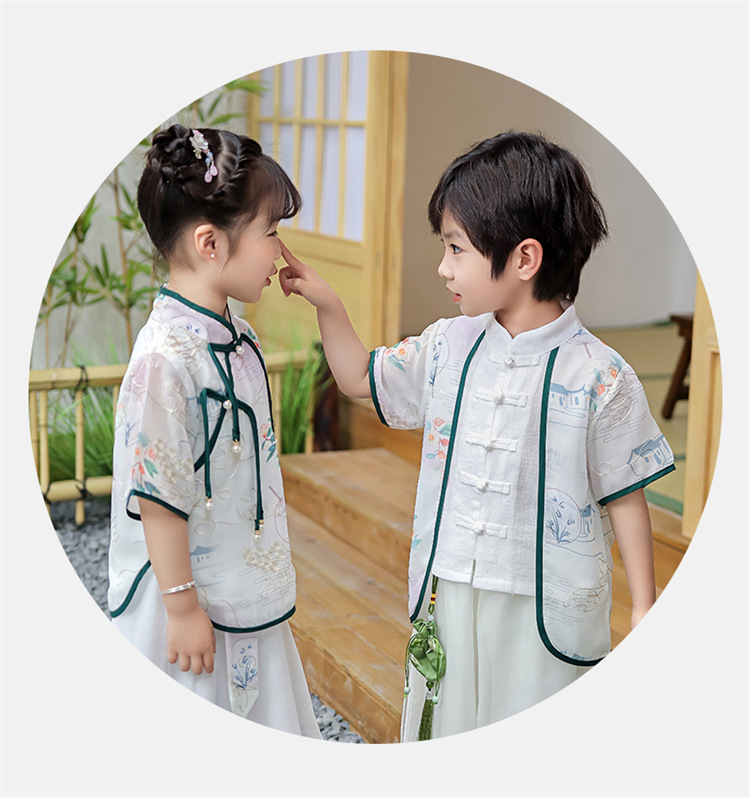 宝宝汉服春季套装男童古装中国风春秋款儿童国学馆长袖唐装女超仙详情16