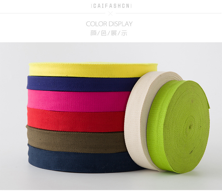 White Elephant manufacturer canvas bag cotton strap, black and colorful yoga strap, backpack hand strap, eco-friendly polyester-cotton woven strap pic 31