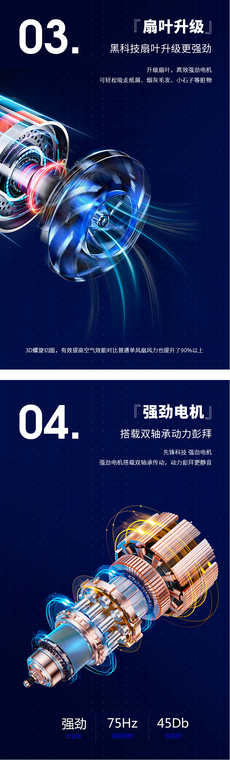 Household car vacuum cleaner, handheld high suction power mite removal integrated handheld rechargeable wireless vacuum cleaner pic 5