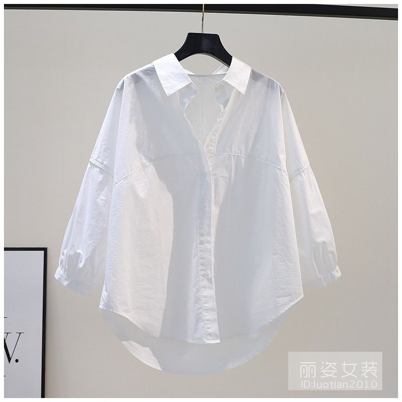 春夏秋新款新款韩版长袖小清新设计感拼接包边宽松文艺范衬衫女详情7