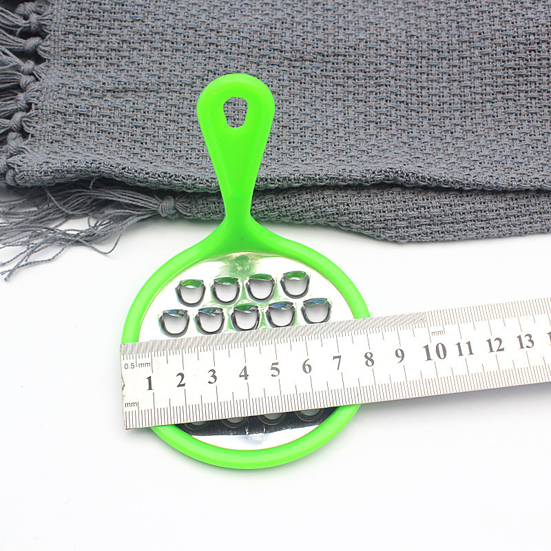 Plastic-handled cold jelly scraper, cold skin scraper, stainless steel scraper, large-hole cold jelly pic 3