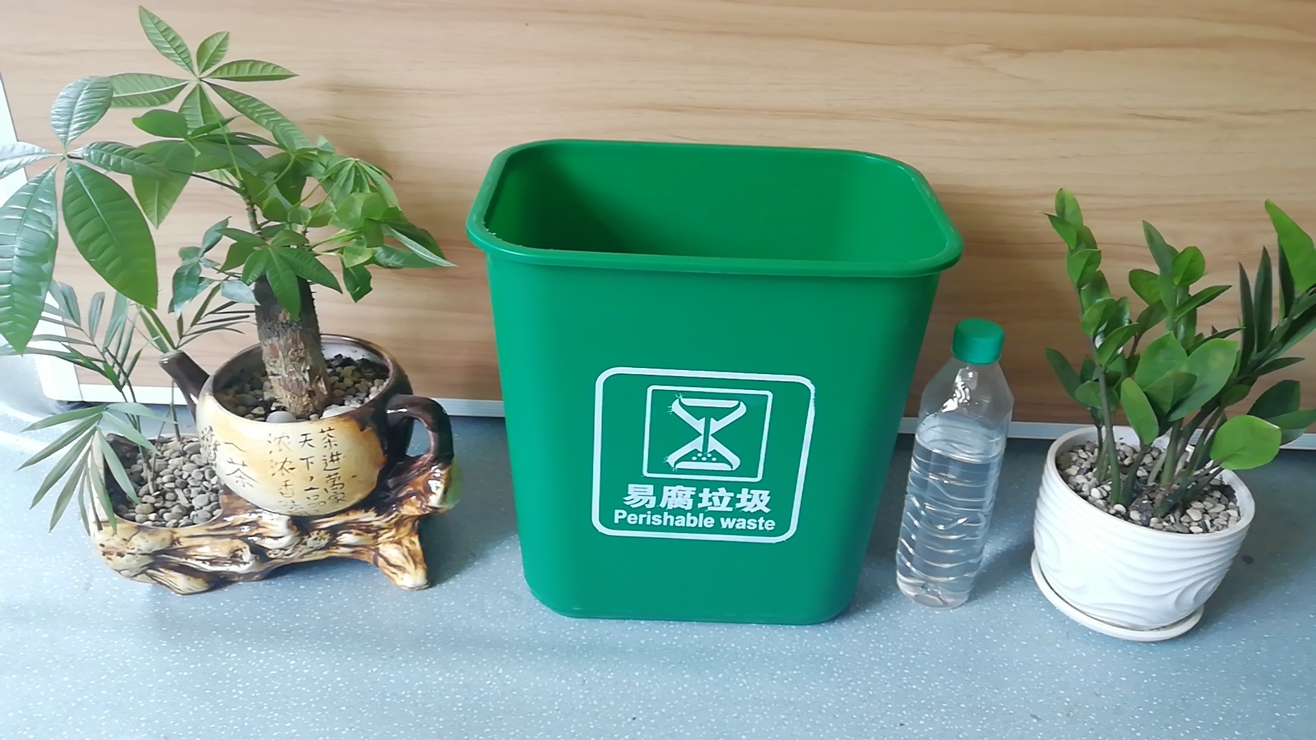 8L small square plastic trash can, 15-liter uncovered trash can for school, hotel, corridor classification, household, indoor and outdoor pic 7