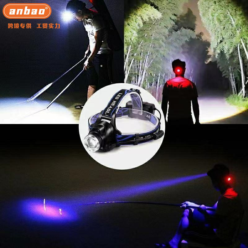 High-intensity zoom headlamp, LED charging sensor lamp, USB charging fishing lamp, fishing mining lamp, cap clamp lamp, wholesale in stock pic 1