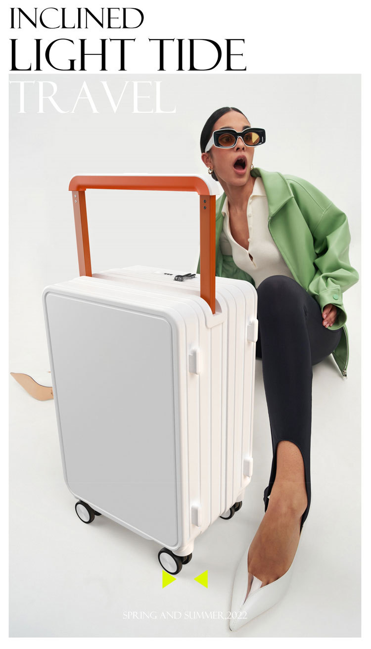 大容量宽拉杆箱时尚商务出差20寸登机箱万向轮静音行李箱USB充电详情1