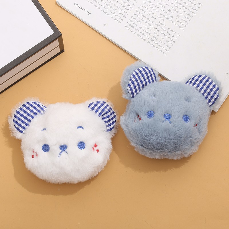 可爱卡通毛绒小熊头动物胸针配饰玩具公仔diy饰品配件别针挂件详情5