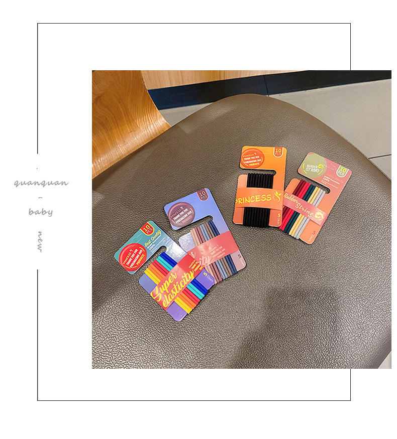 The new Korean version high-elasticity hair band with a basic solid color in the ins style is a popular and simple daily hair band pic 6