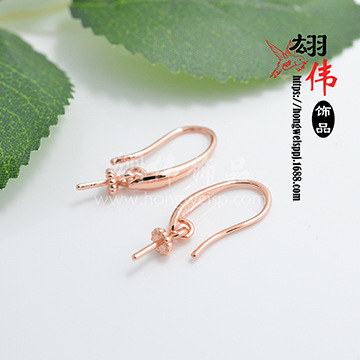 Wholesale of popular 18K gold copper-plated simple smooth ear hook DIY earrings in Europe and America 07 pic 6