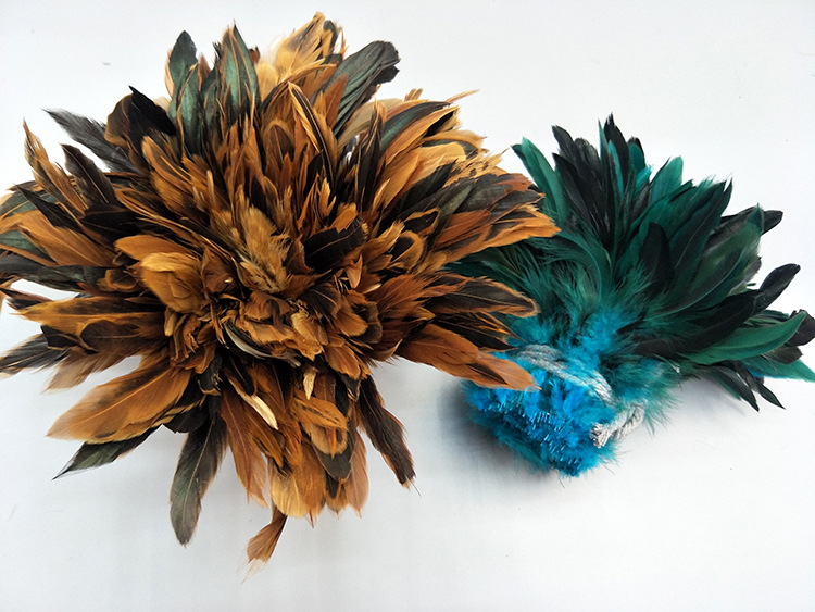 Colorful Feather 5-7 Ziyong Colorful Chicken Feather DIY Mask, Cat Toy Stick toy accessory Feather toy pic 25