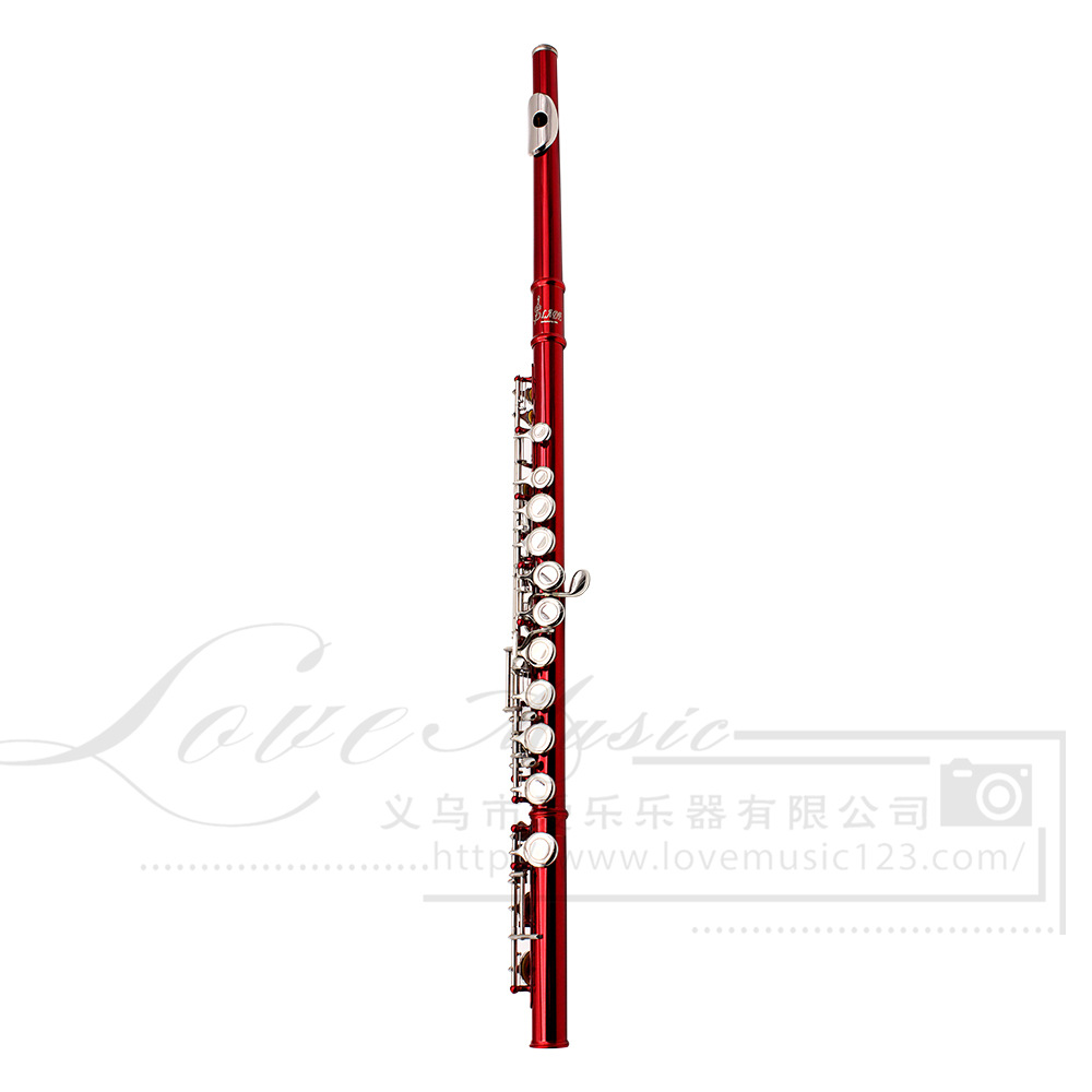 Lade 16-hole flute, C major color flute, nickel-plated closed key with E key, professional brass instrument flute flute pic 7