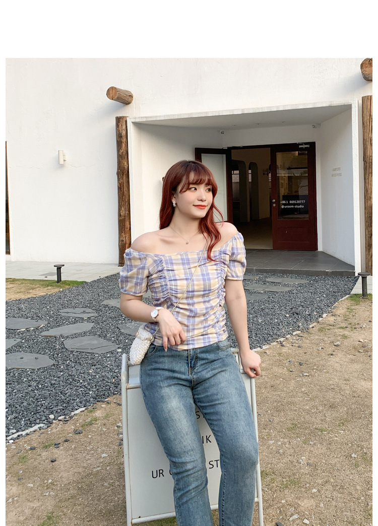 复古方领显瘦小清新打揽上衣夏季大码女装胖mm短袖小衫#9674详情34