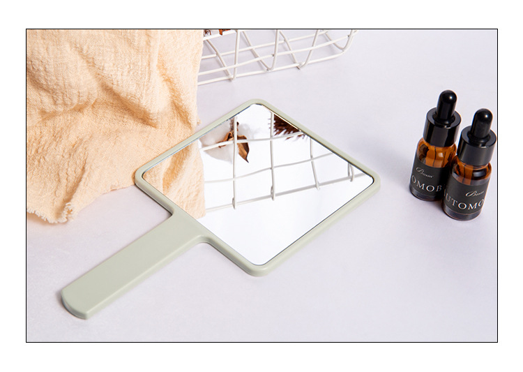 Handheld square mirror advertising creative square makeup mirror DIY portable high-definition handle mirror making logo wholesale mirror pic 26