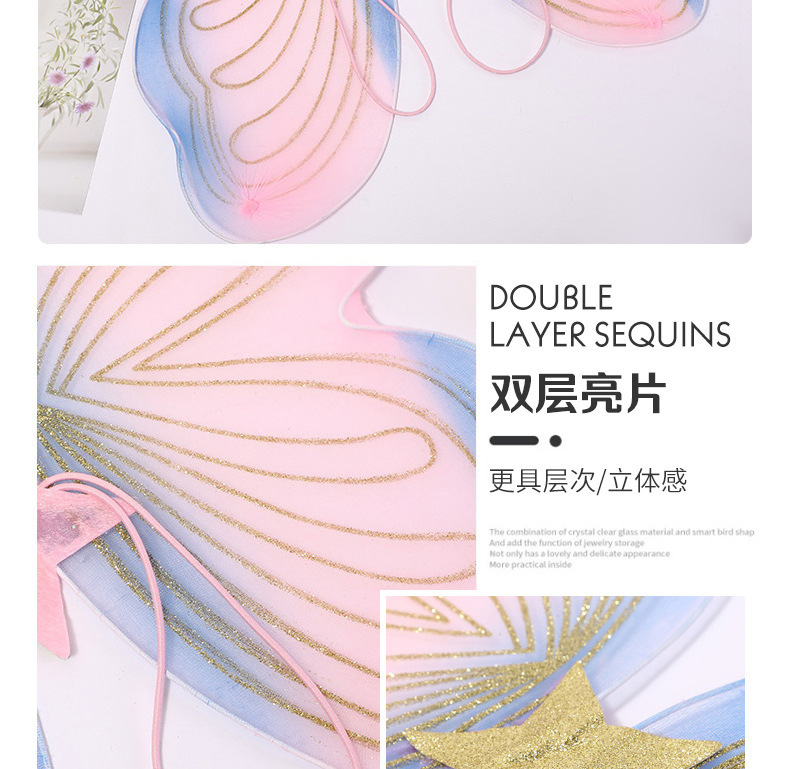 新款蝴蝶翅膀cos拍照道具晚会舞台演出服饰儿童角色扮演表演服详情6
