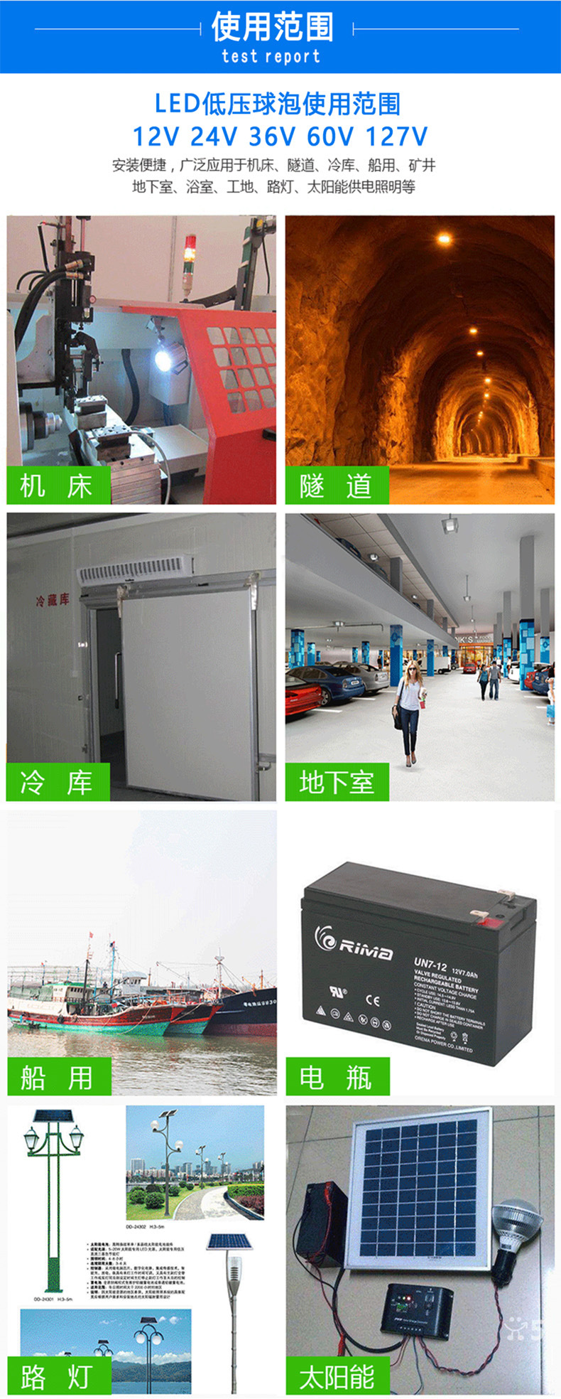 LED bulbs, low-voltage bulb lamps, AC/DC 12V, 24V, 36V, 127V, 12-85V, for fishing boats, machine tools and mining pic 4