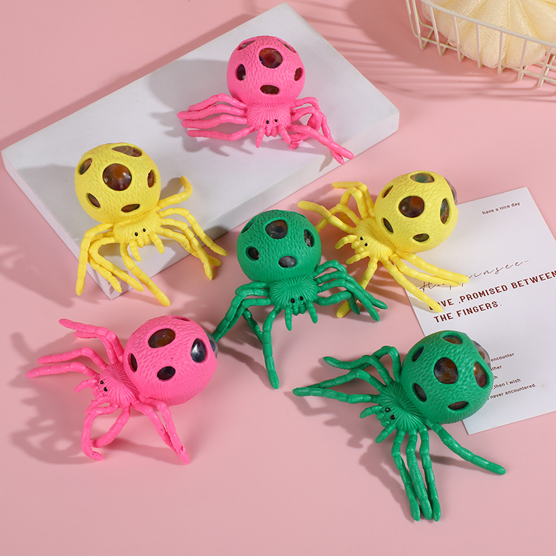 万圣节仿真蜘蛛玩具 儿童整蛊玩具 爆爆珠球动物解压玩具厂家现货详情2