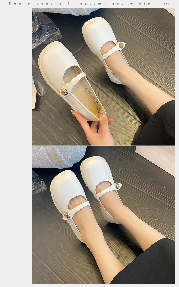 浅口低跟软面小皮鞋女2022年夏季新款学院风休闲舒适女式单鞋批发详情5