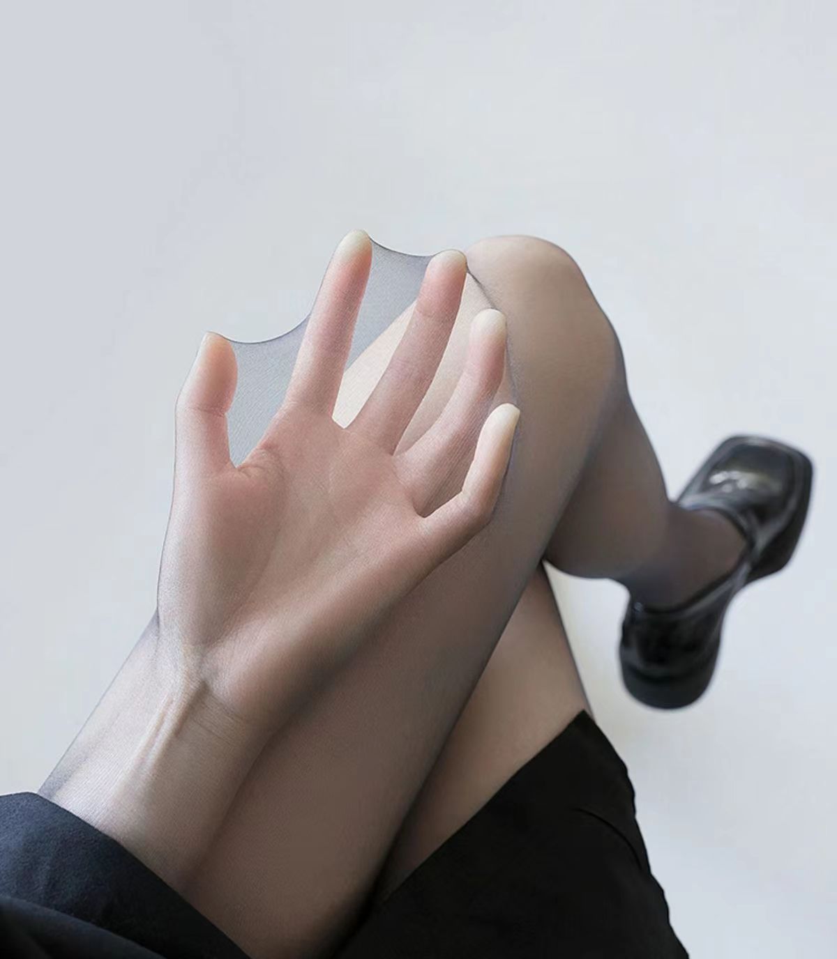 0D超薄黑色丝袜女任意剪隐形超透黑丝性感连裤袜夏防勾丝一件代发详情3