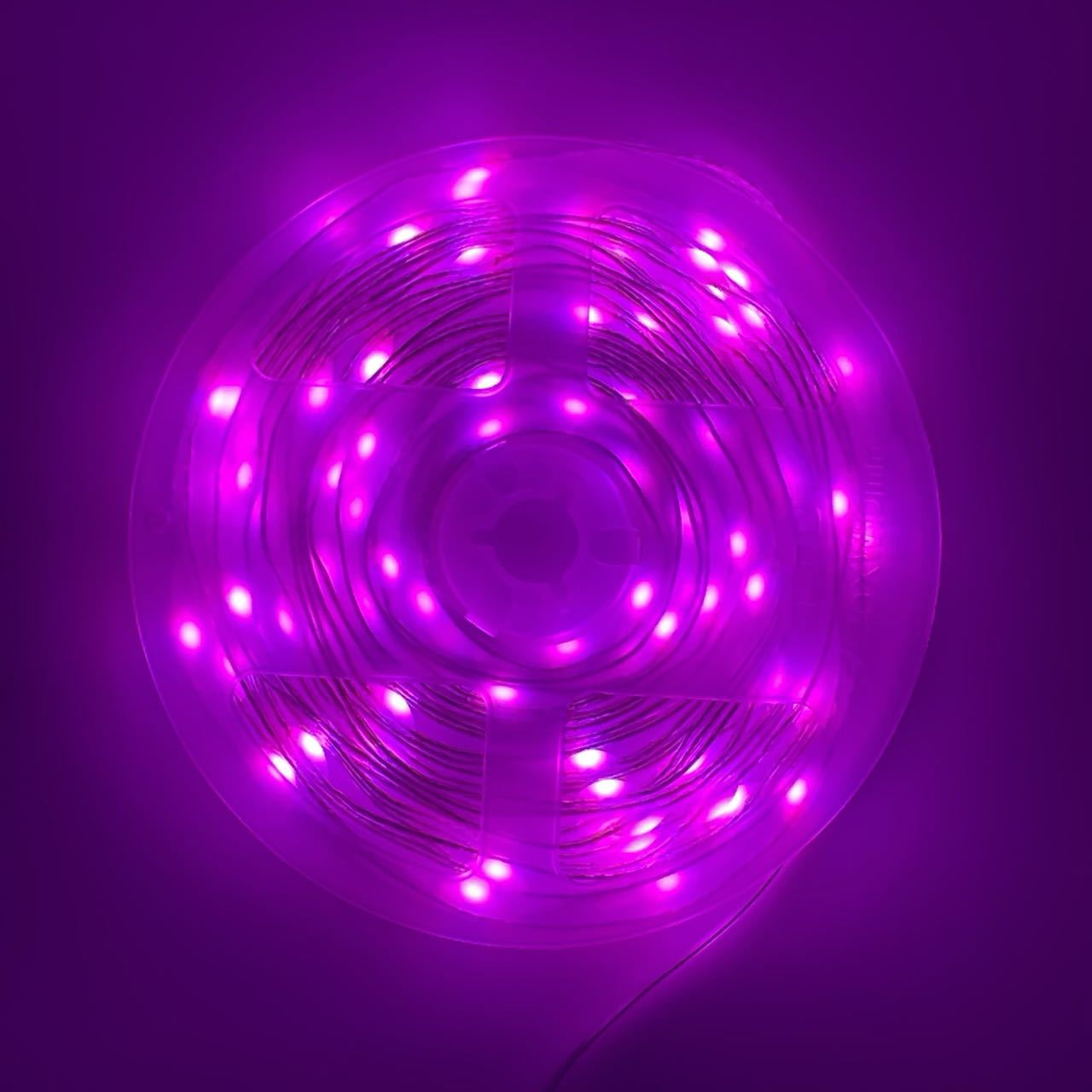 Iridescent leather thread light, curtain light, APP point control, Bluetooth, ball and bead light string, RGB horse running string light, Christmas light pic 2