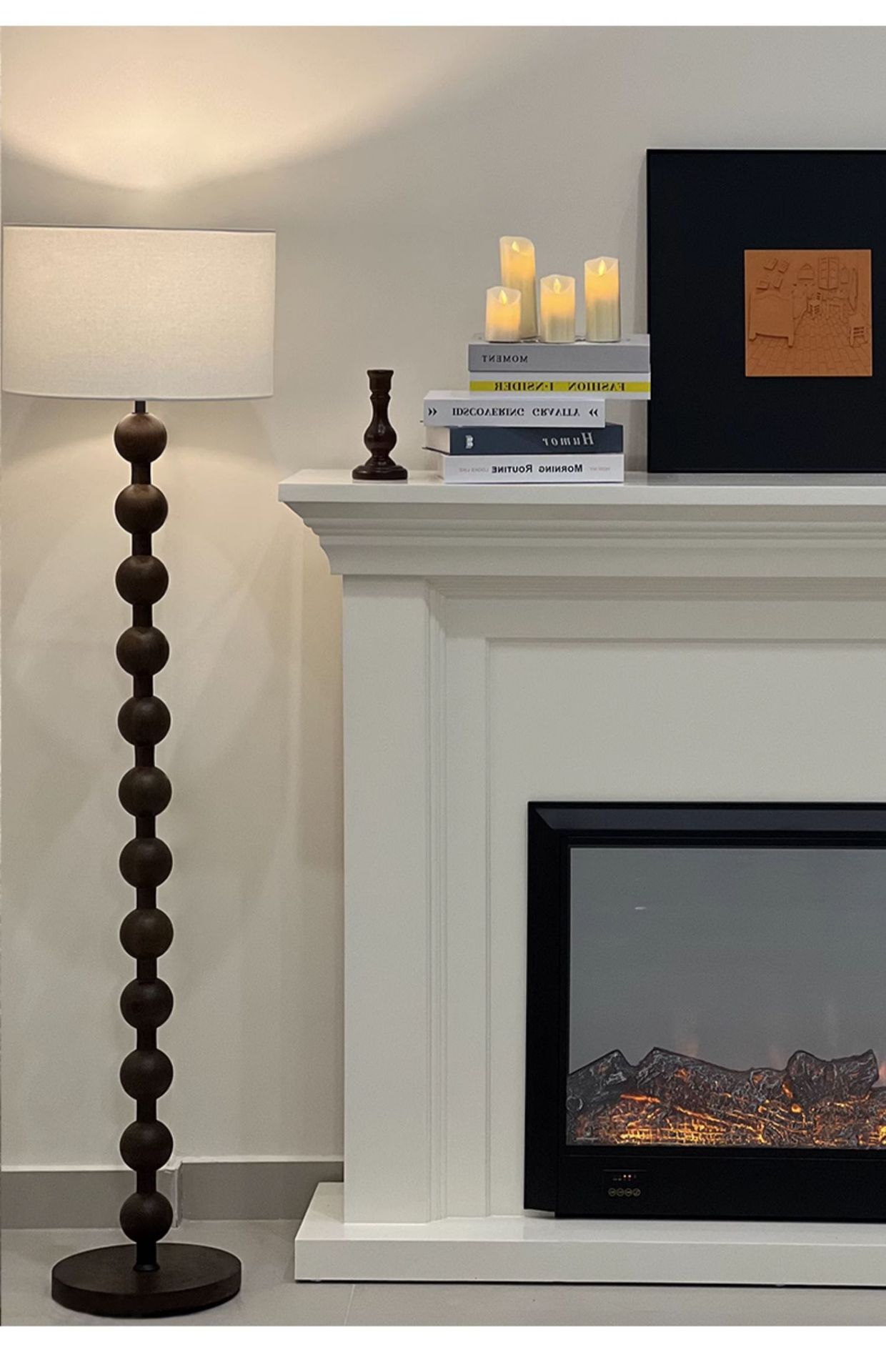 French medieval wabi-sabi style floor lamp for the living room, new Chinese-style American retro solid wood bedroom, high-end atmosphere lighting pic 24