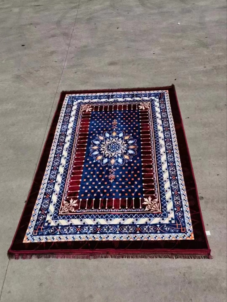 工厂直销绗缝礼拜毯印花礼拜毯朝拜毯祈祷垫朝拜垫70*110cm绗缝详情5