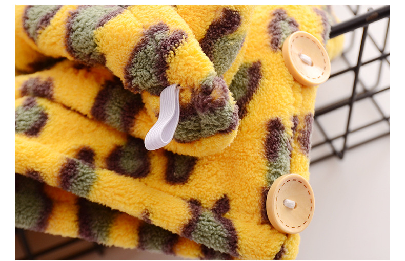 批发珊瑚绒豹纹干发帽速干帽强吸水加厚双层速干毛巾浴帽包头巾详情17