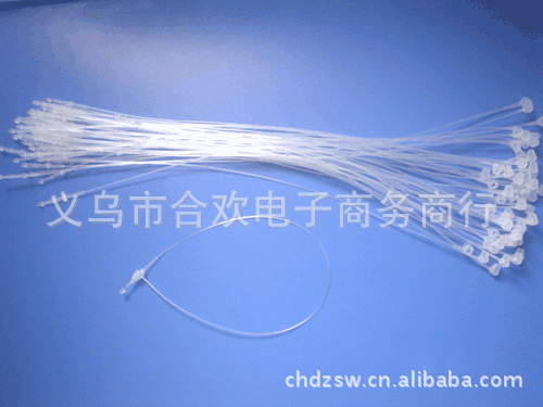 服装辅料5英寸13厘米透明白色尖头圆头手穿针子母扣胶索吊牌绳详情8