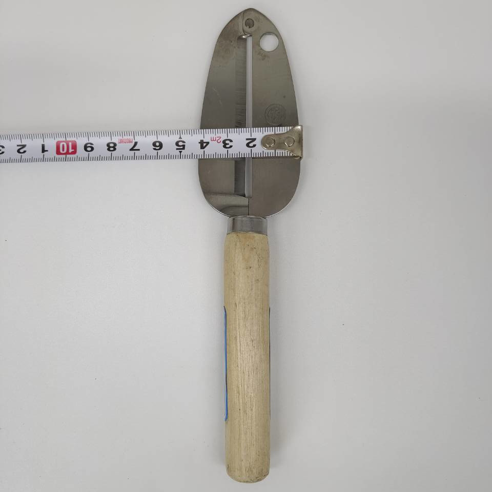 Leaf-shaped sugarcane peeler, wooden-handled sugarcane knife, stainless steel peeler, fruit peeler, hardware knives pic 3
