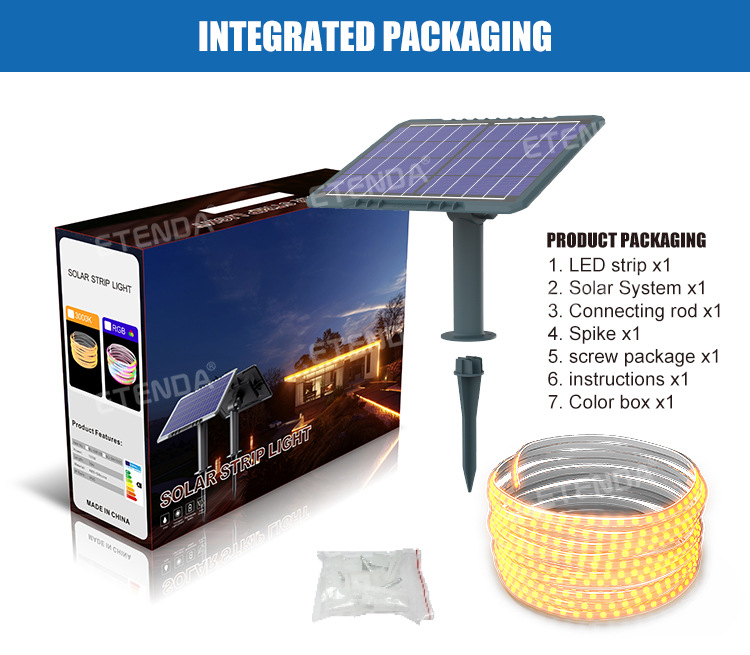 Wholesale solar led light strips, Christmas light decoration, flicker-free low-voltage intelligent light strips pic 8