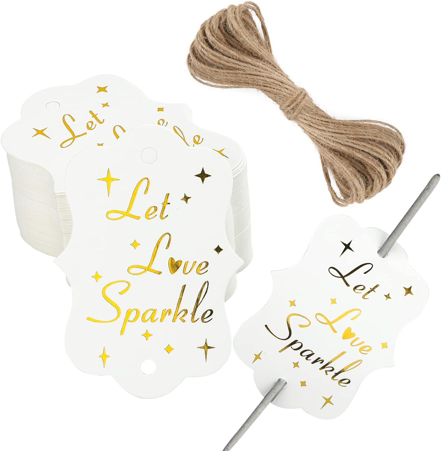 牛皮纸吊牌麻绳空白纸商标吊牌服装标签跨境零食标签婚礼礼品标签详情27