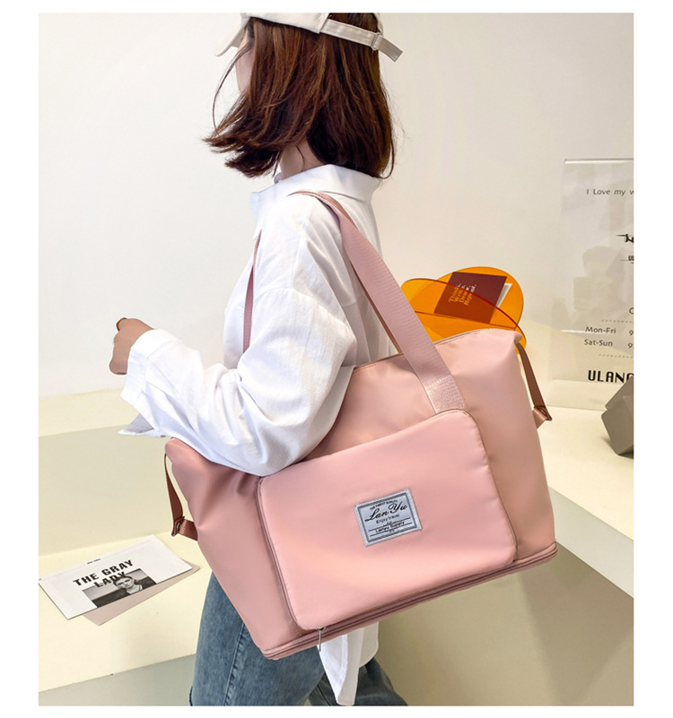 Wholesale dry and wet separation sports hand-held shoulder bags, yoga and fitness bags, folding and storage large-capacity travel bags, LOGO pic 27
