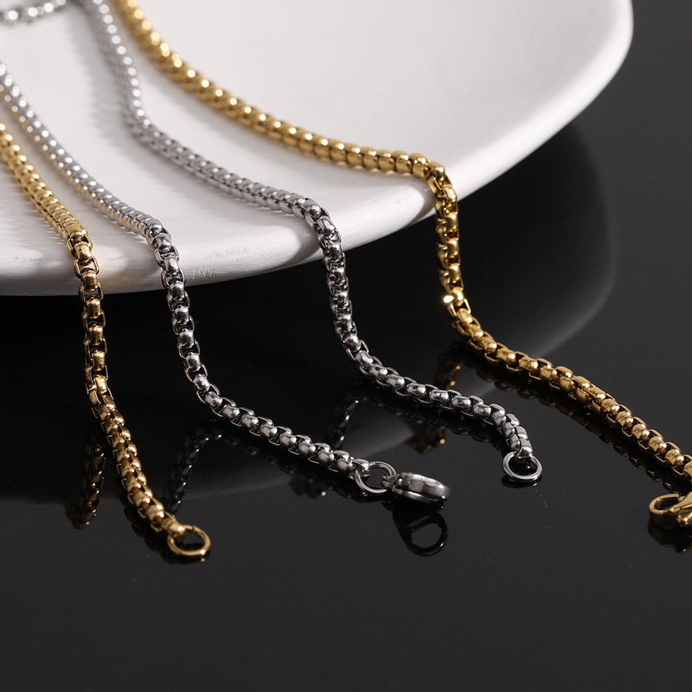 厂家批发欧美ins光面不锈钢26MM光面十字架时尚百搭个性百搭项链详情9