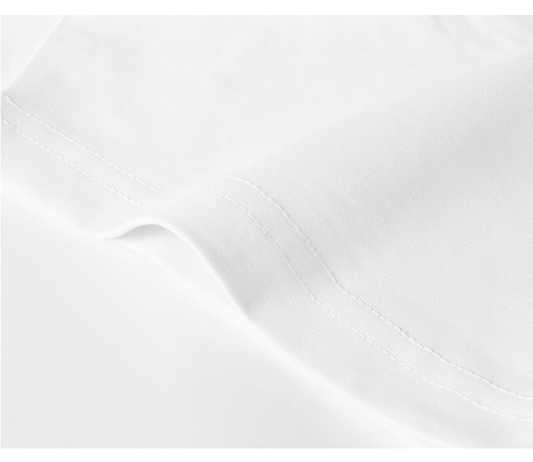 重磅纯棉刺绣男女短袖t恤宽松潮牌国潮半袖五分加肥加大码体恤详情8