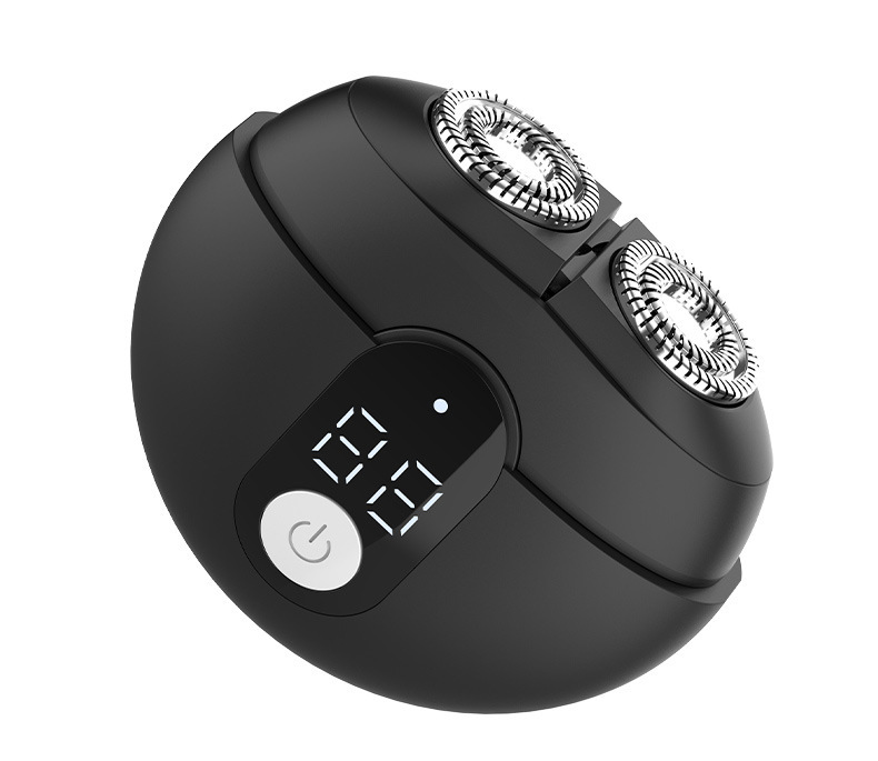 Hatteker portable electric shaver, rotary double-head razor, full-body washable mini beard razor pic 15
