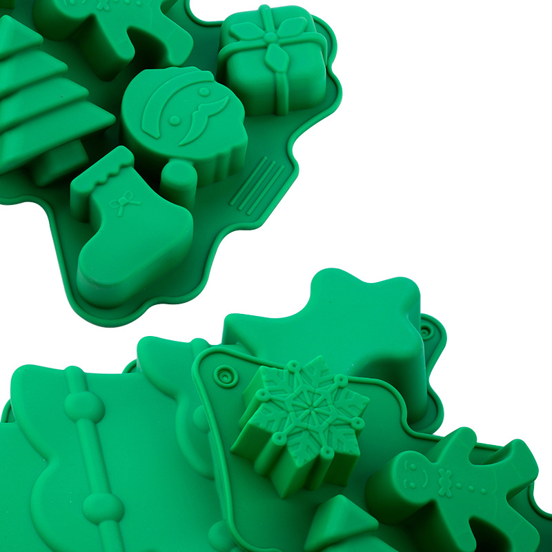 Cross-border Christmas molds, silicone molds, Christmas tree gingerbread man, snowflake Christmas molds, cookie and candy molds pic 13
