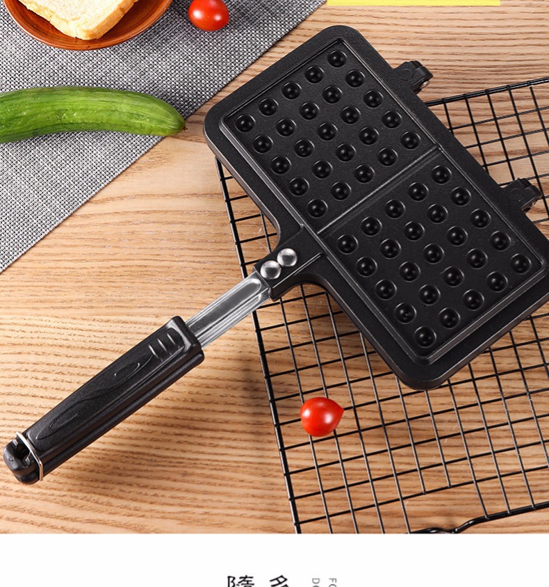华夫饼烤盘模具燃气灶电磁炉通用三明治华夫饼锅烤盘waffle maker详情5