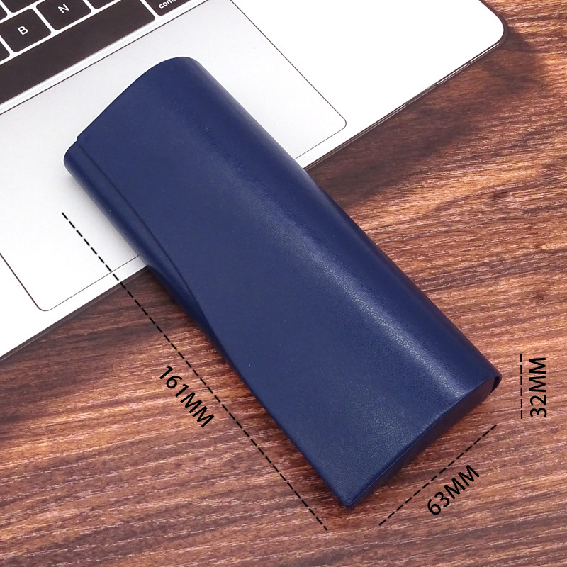 眼镜盒皮质眼镜盒批发时尚镜盒高档眼镜盒手工镜PU眼镜盒印字详情3