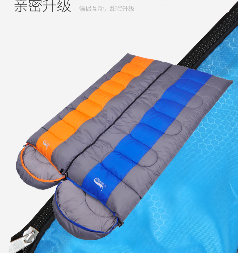Wholesale adult outdoor sleeping bags, sleeping bags for travel, camping, single and double people can be combined, anti-dirt winter sleeping bags pic 34