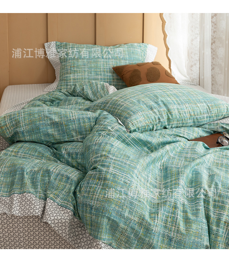 Wholesale of high-end AB panel design, 40-piece all-cotton four-piece set with all-season universal printing process pic 21
