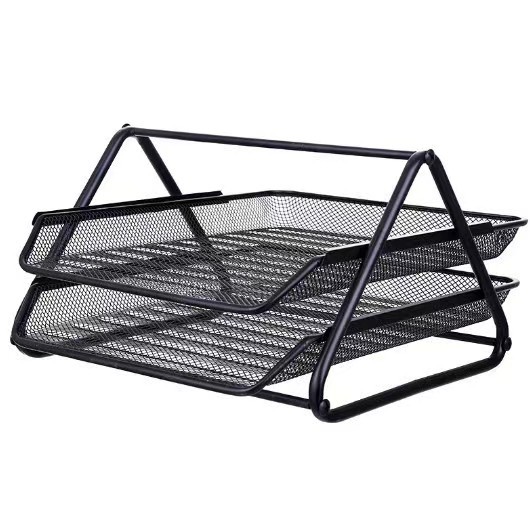 Wholesale of office supplies, desktop wire mesh, metal ironwork, three-layer and four-layer file trays, storage file racks pic 10