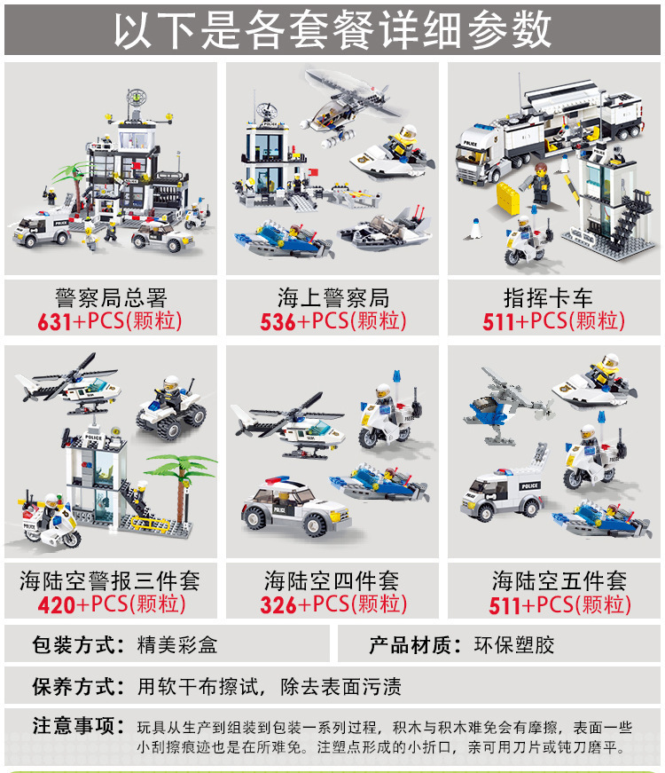 Compatible con lego smart city water police police series pequeñas partículas grandes ensamblado niños puzzle juguetes de cumpleaños pic 2