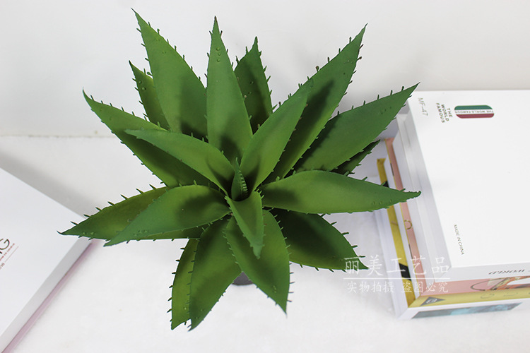 Artificial aloe vera potted plant, mini indoor decoration, artificial tree, artificial small green plant, Nordic artificial green plant ornament, reed pic 22
