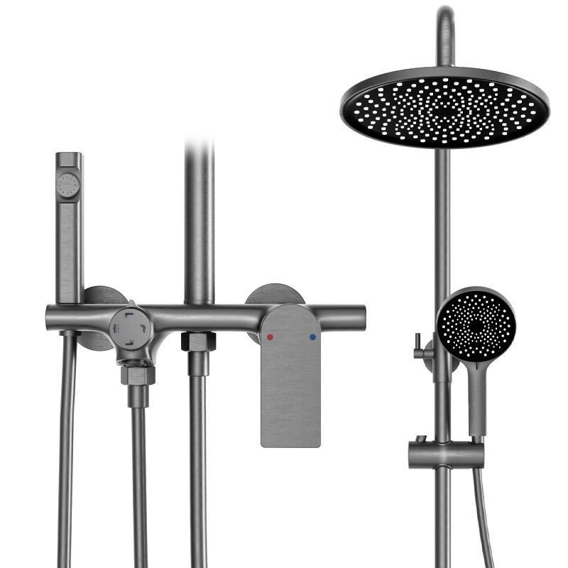 Gun gray four-level shower head set, household bathroom, shower gun, shower head and shower head manufacturer wholesale pic 2
