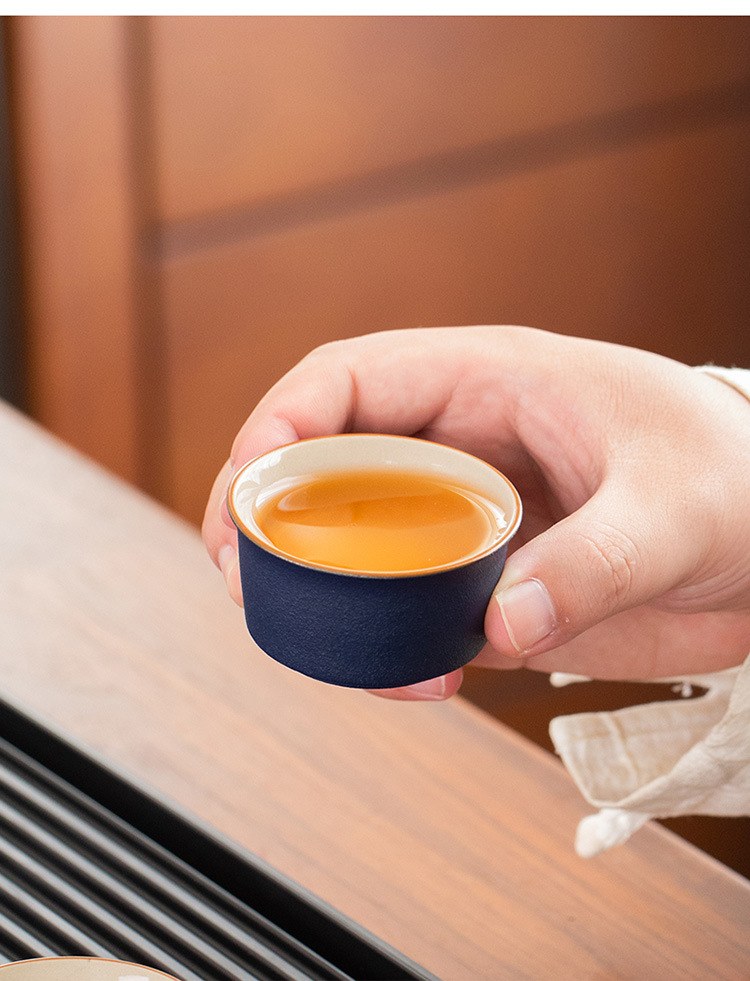 High-end travel tea set, company anniversary celebration souvenirs, business gifts, black pottery Gongfu tea sets pic 17