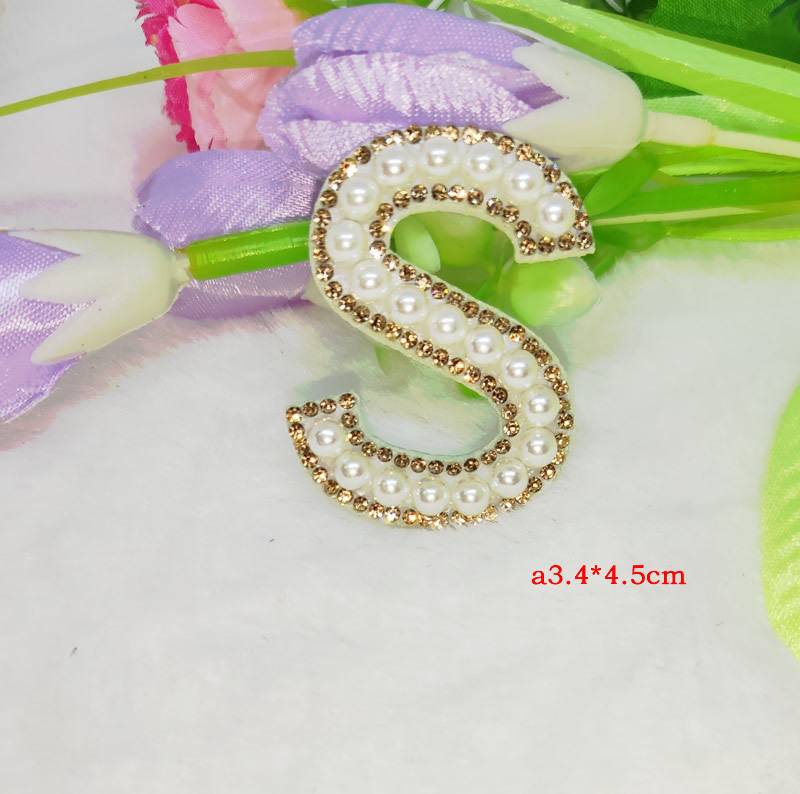 Cross-border hot diamond English pearl letter fabric pasted clothing accessories with adhesive backing 5mm pearl decoration factory DIY nail pearl wholesale pic 50