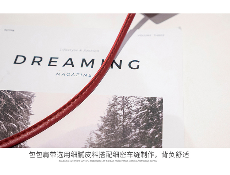 一件代发2019新款时尚女包斜挎包简约小方包复古单肩斜跨手机小包详情30