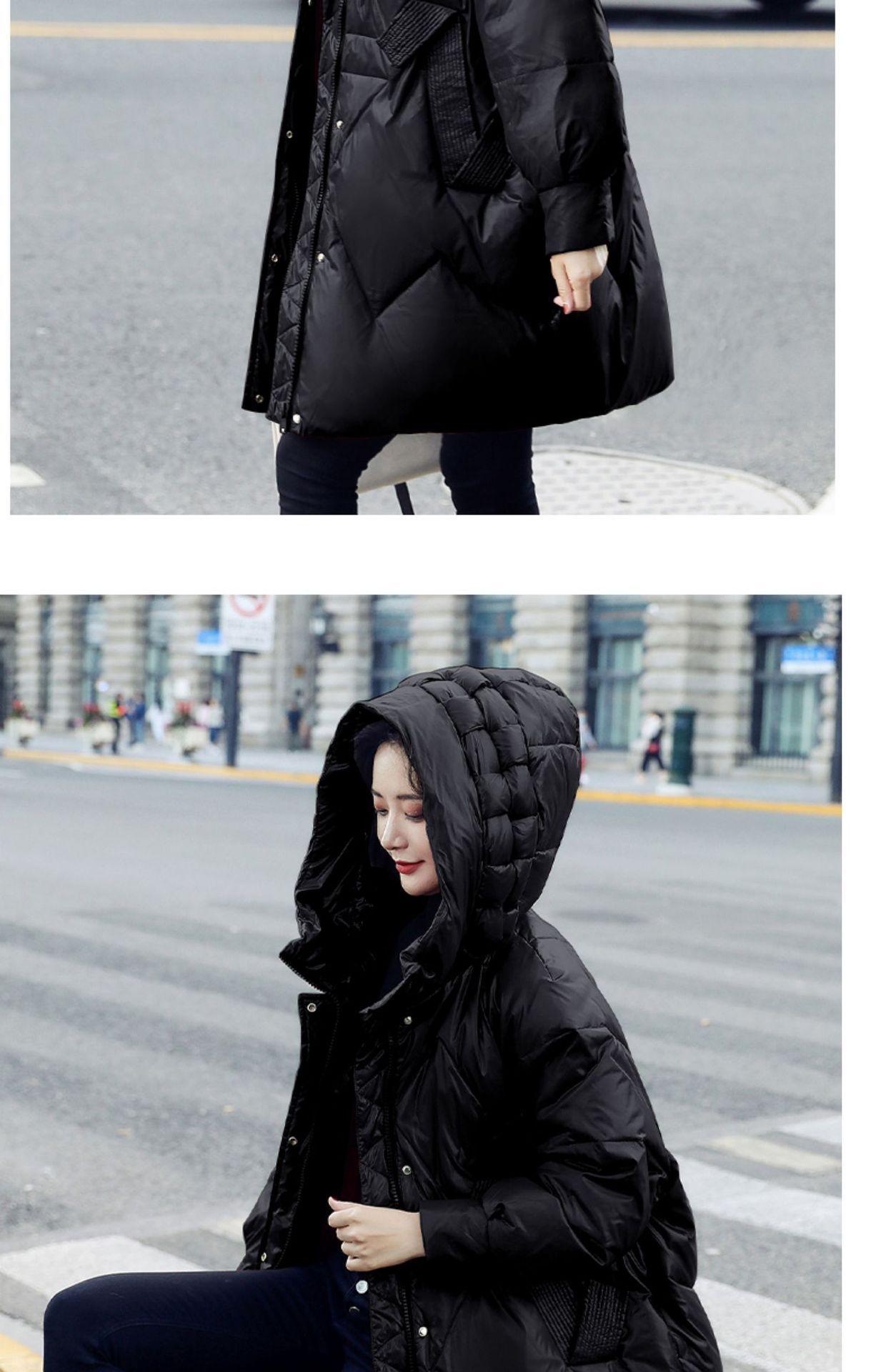 白鸭绒羽绒服女中长款20秋冬新款韩版宽松小个子冬季加厚外套详情25