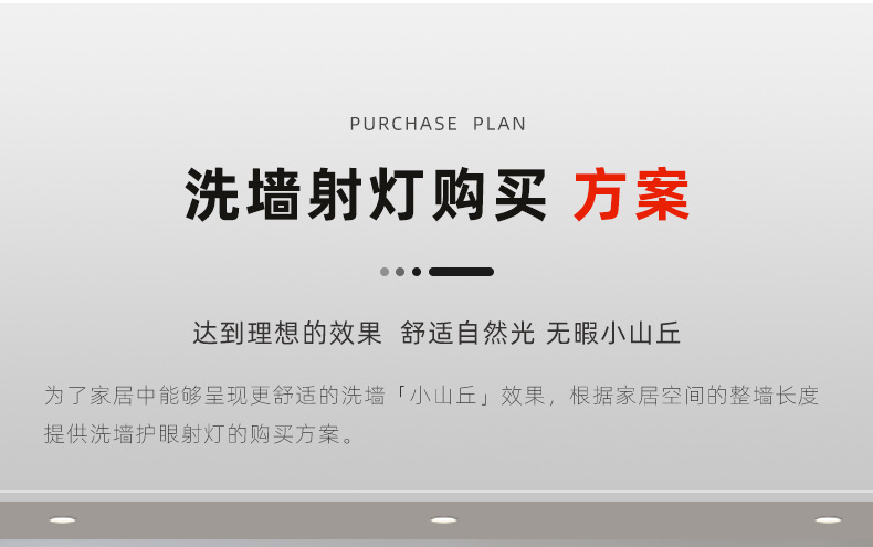 厂家批发显指98射灯小山丘酒店客厅家用嵌入式洗墙防眩led无主灯详情10