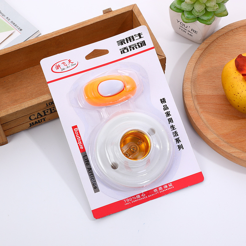 Hot-selling product: Lamp socket switch set, circular screw-type lamp socket, hand-held bedside switch combination, binary supply pic 3